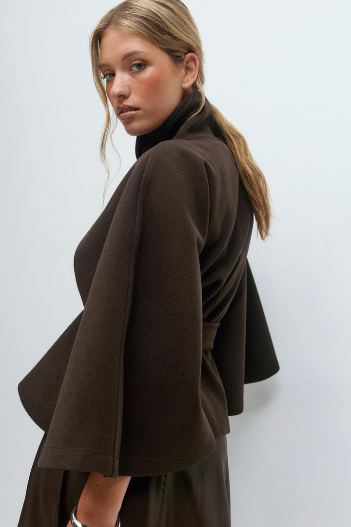 Amelia | Belted Cape Jacket