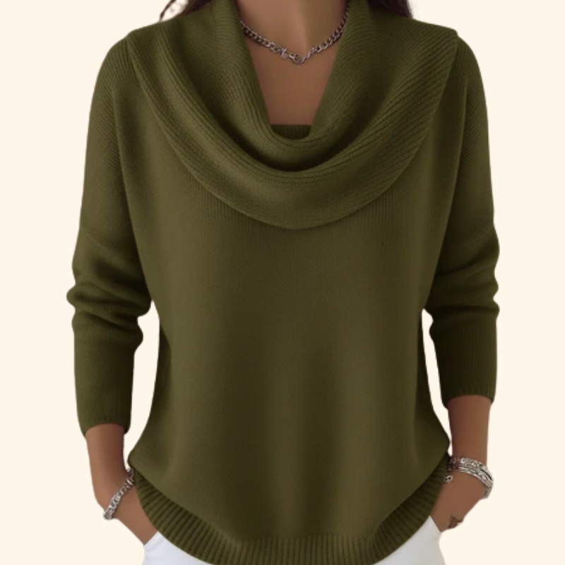 Jessica™ – Soft Sweater with Cowl Neck
