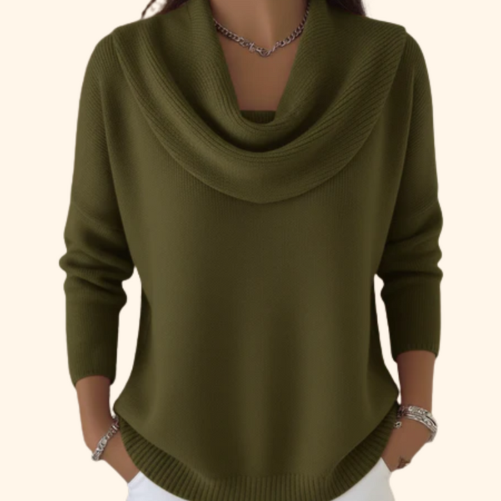 Jessica™ – Soft Sweater with Cowl Neck