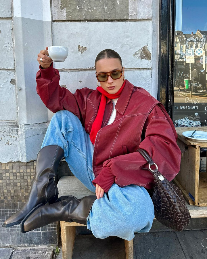 Louise  | Oversized Contrast Jacket