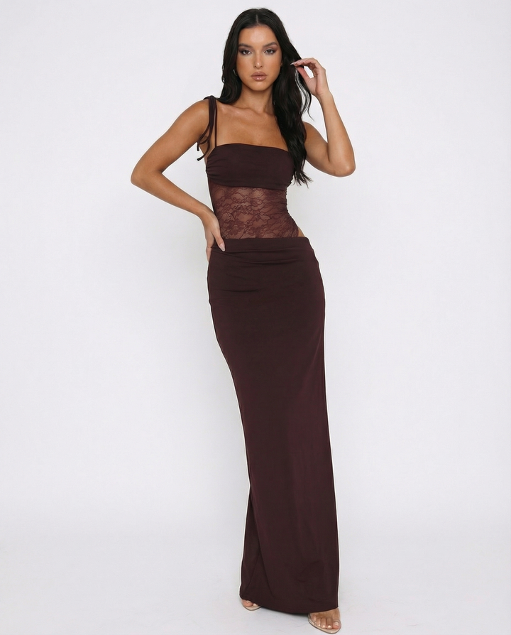 Emmeline | Lace Panel Maxi