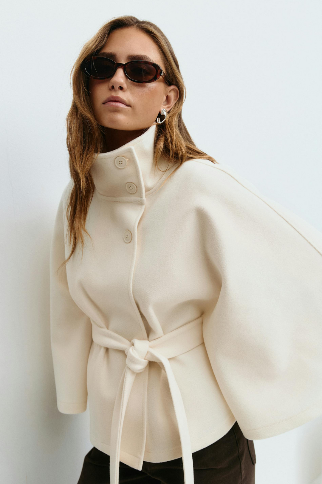 Amelia | Belted Cape Jacket