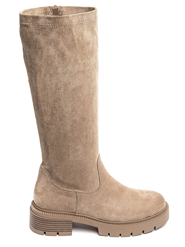 Rachelle Suedine Khaki Boots