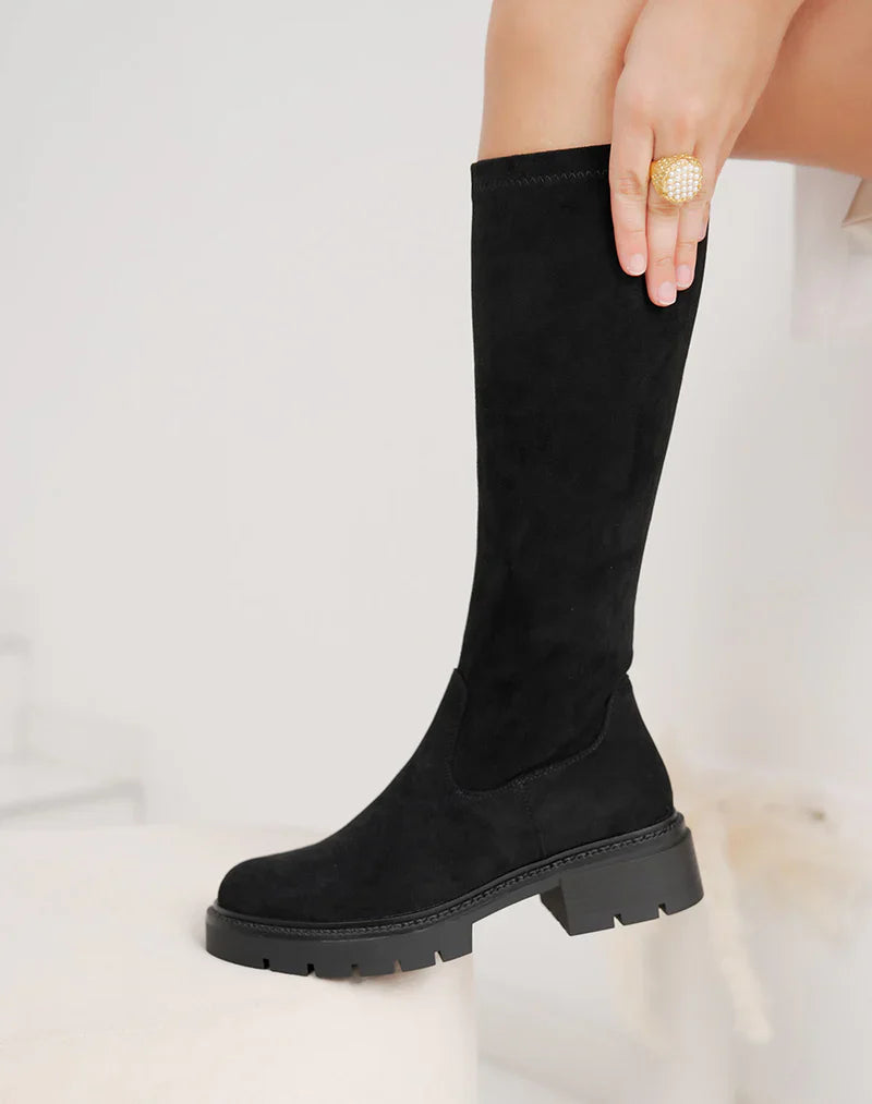 Rachelle Suedine Black Boots