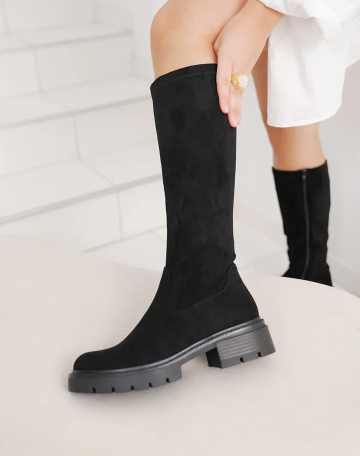 Rachelle Suedine Black Boots