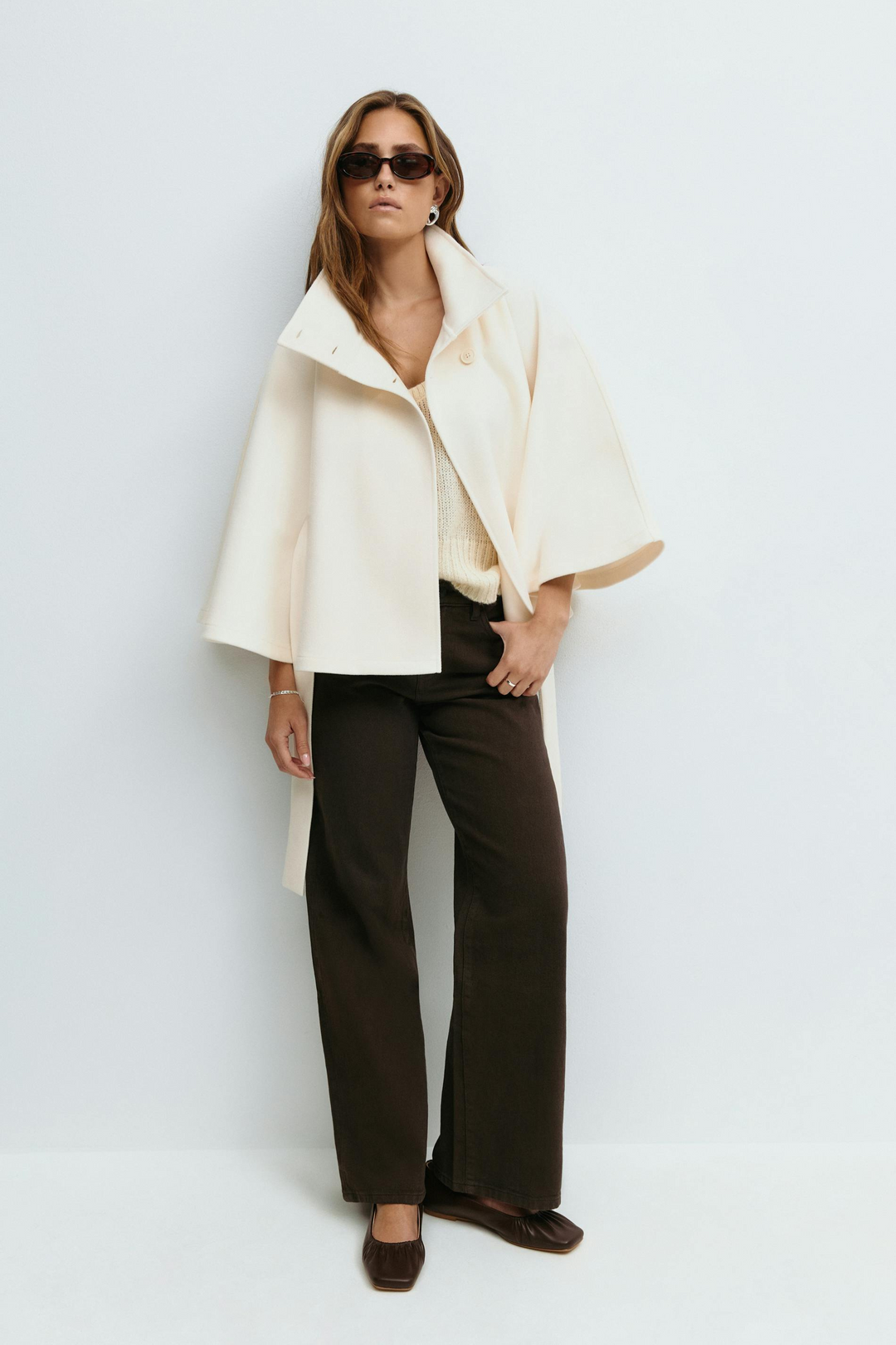 Amelia | Belted Cape Jacket