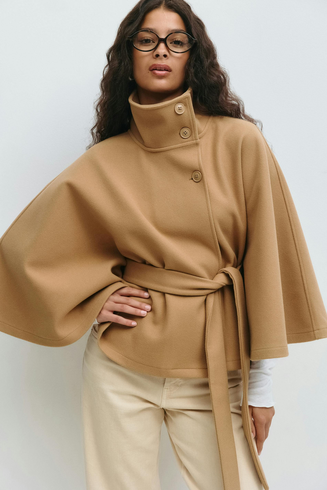Amelia | Belted Cape Jacket