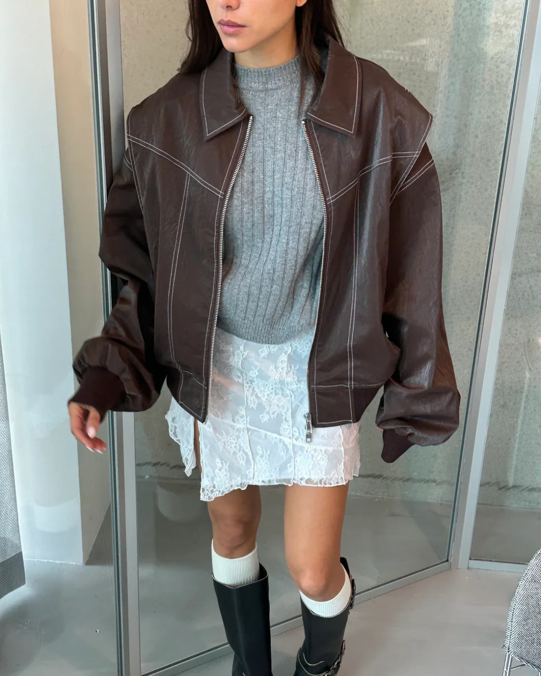 Louise  | Oversized Contrast Jacket