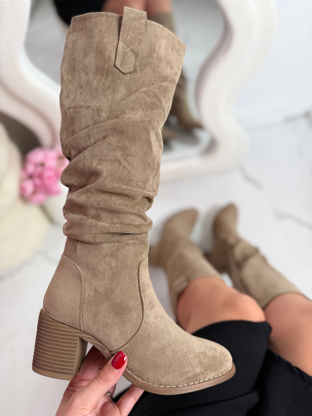 Margo Taupe High Boots