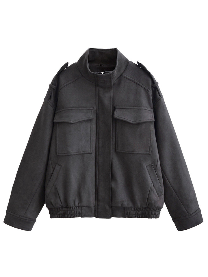 Isla | Suede Moto Oversized Jacket